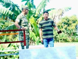 Dandim 0810/Nganjuk Tinjau Progres Pembangunan Jembatan Garuda di Desa Jatirejo