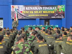 Kodim 0810/Nganjuk Gelar Ujian Kenaikan Tingkat Pencak Silat Militer, 450 Prajurit Ikuti Ujian