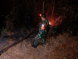 Kobaran Api Pecah di Tengah Rumpun Bambu, Babinsa Bersama Damkar dan Warga Bergerak Cepat Selamatkan Lingkungan