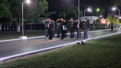Dandim 0810/Nganjuk Hadiri Apel Kehormatan dan Renungan Suci HUT ke-81 Kemerdekaan RI