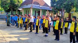 Babinsa Latih PBB Siswa SDN Lambangkuning Menjelang HUT RI ke-81