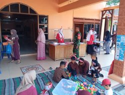 Wujudkan Balita Sehat, Babinsa Dampingi Pelaksanaan Posyandu Di Desa Binaan sekaligus memeriahkan HUT RI Ke 81.