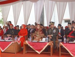 Dandim 0810/Nganjuk Hadiri Peringatan HUT ke-81 Kemerdekaan RI di GOR Nganjuk