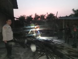 API MELAHAP KANDANG AYAM DI JATIKALEN, BABINSA BERSAMA WARGA BERGERAK CEPAT CEGAH KOBARAN MELUAS