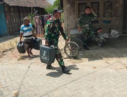 Di Tengah Kemarau Panjang, Kodim 0810/Nganjuk Hadir Bawa Harapan Air Bersih untuk Warga Jatikalen