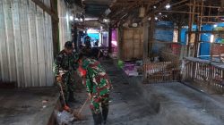 Pasar Rejoso Diserbu Pasukan Kebersihan! Sambut HUT ke-81 TNI, Koramil dan Warga Bersatu Angkat Sampah