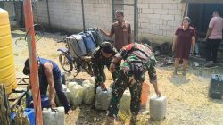 Kodim Nganjuk Salurkan 10.000 Liter Air Bersih, 312 Keluarga di Ngepung Terbantu