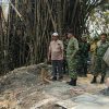 Pastikan Pembangunan Berjalan, Dandim Nganjuk Tinjau Jembatan Merah Putih di Desa Pandean Gondang