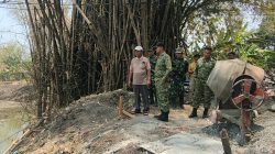 Pastikan Pembangunan Berjalan, Dandim Nganjuk Tinjau Jembatan Merah Putih di Desa Pandean Gondang