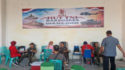 Sambut HUT ke-81 TNI, Kodim 0810/Nganjuk Gelar Bakti Sosial Donor Darah