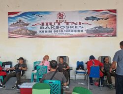 Sambut HUT ke-81 TNI, Kodim 0810/Nganjuk Gelar Bakti Sosial Donor Darah