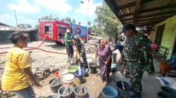 DI TENGAH KEMARAU YANG MENGERINGKAN SUMBER AIR, TNI HADIR BAWA HARAPAN UNTUK WARGA NGLUYU