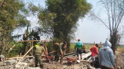 Pembangunan Jembatan di Desa Ngadipiro Capai 75 Persen, Kodim 0810/Nganjuk Terus Dorong Percepatan Pembangunan