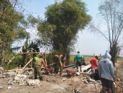 Pembangunan Jembatan di Desa Ngadipiro Capai 75 Persen, Kodim 0810/Nganjuk Terus Dorong Percepatan Pembangunan