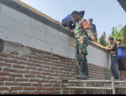 Babinsa Ngadirejo Turun Langsung Bantu Warga, Gotong Royong Bangun Rumah Jadi Wujud Nyata Kemanunggalan TNI