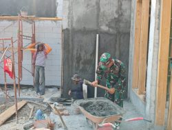Babinsa Turun Tangan Bangun Masjid, Sertu Gunawan Bersama Warga Wujudkan Rumah Ibadah di Ngluyu