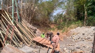 Pembangunan Jembatan Garuda di Desa Kedungglugu Capai 33 Persen, Kodim 0810/Nganjuk Terus Dorong Akses Masyarakat