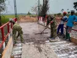 Gotong Royong TNI dan Warga, Pembangunan Jembatan Garuda Kedungglugu Capai 90 Persen